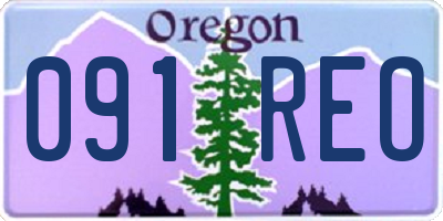 OR license plate 091REO