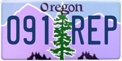 OR license plate 091REP