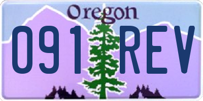 OR license plate 091REV