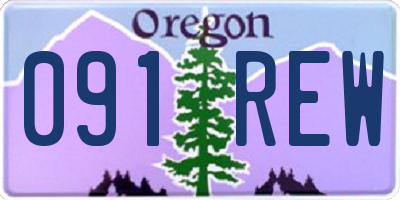 OR license plate 091REW
