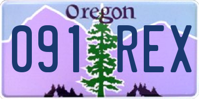 OR license plate 091REX
