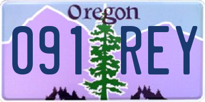 OR license plate 091REY