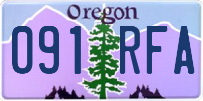 OR license plate 091RFA