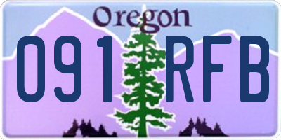 OR license plate 091RFB