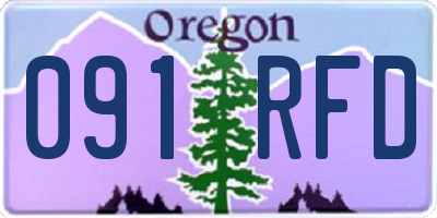 OR license plate 091RFD