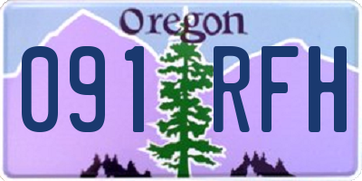 OR license plate 091RFH