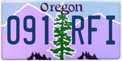 OR license plate 091RFI
