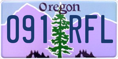 OR license plate 091RFL