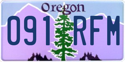 OR license plate 091RFM