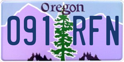 OR license plate 091RFN
