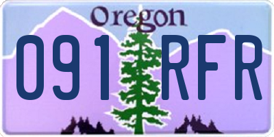 OR license plate 091RFR