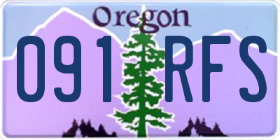 OR license plate 091RFS