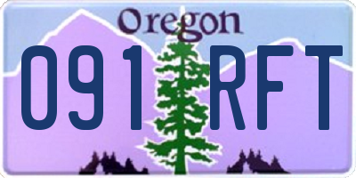 OR license plate 091RFT