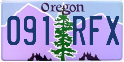 OR license plate 091RFX