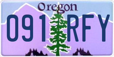 OR license plate 091RFY