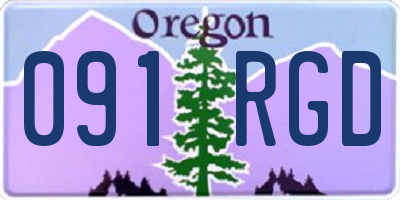 OR license plate 091RGD
