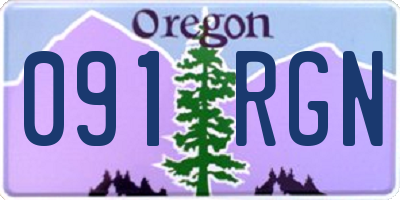 OR license plate 091RGN