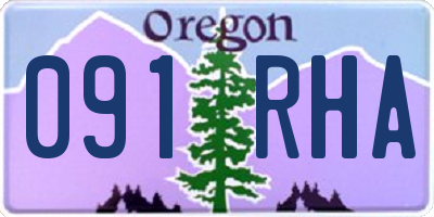 OR license plate 091RHA