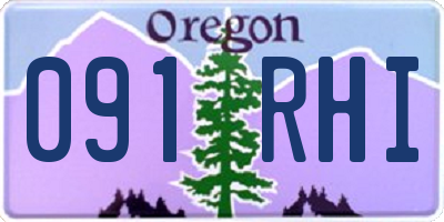 OR license plate 091RHI