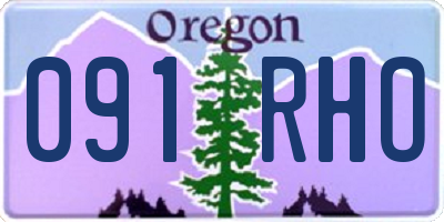 OR license plate 091RHO