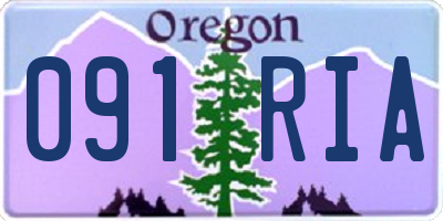OR license plate 091RIA
