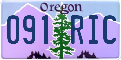 OR license plate 091RIC