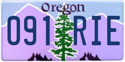 OR license plate 091RIE