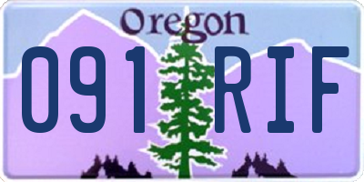 OR license plate 091RIF