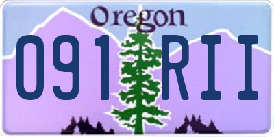 OR license plate 091RII