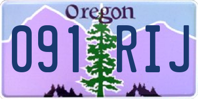 OR license plate 091RIJ