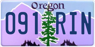 OR license plate 091RIN