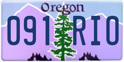 OR license plate 091RIO
