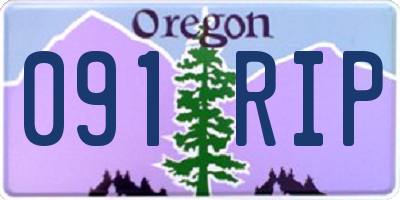 OR license plate 091RIP