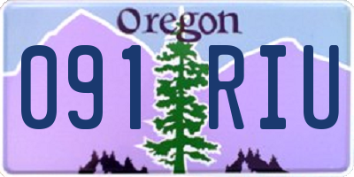 OR license plate 091RIU