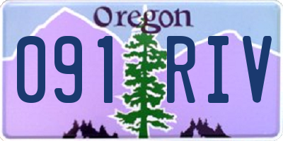 OR license plate 091RIV