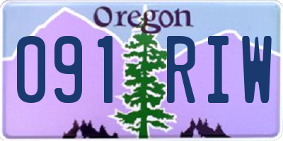 OR license plate 091RIW