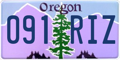 OR license plate 091RIZ