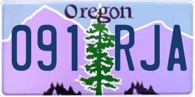 OR license plate 091RJA