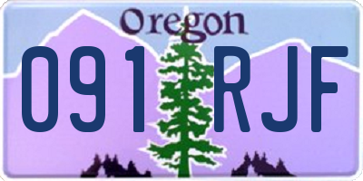 OR license plate 091RJF