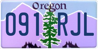 OR license plate 091RJL
