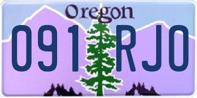 OR license plate 091RJO