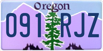 OR license plate 091RJZ