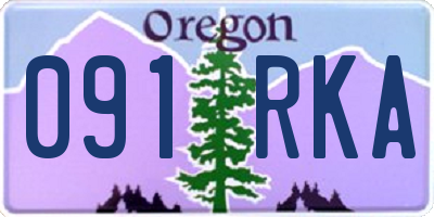 OR license plate 091RKA