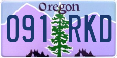 OR license plate 091RKD