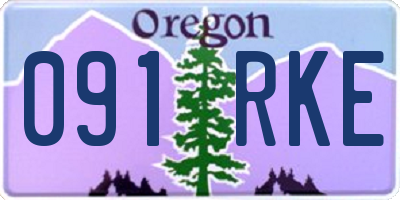 OR license plate 091RKE
