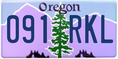 OR license plate 091RKL