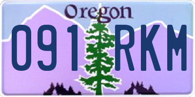 OR license plate 091RKM
