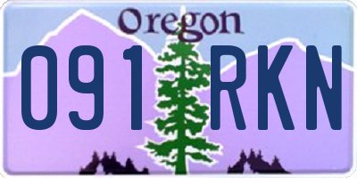 OR license plate 091RKN