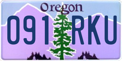 OR license plate 091RKU