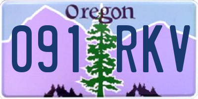 OR license plate 091RKV